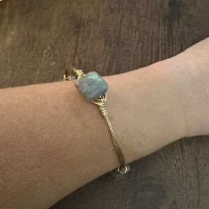 Bourbon and Bowties Gold and Gray Stone Bracelet